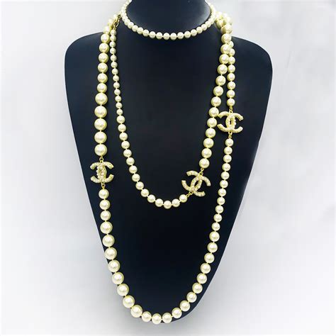 chanel boy pearl|chanel pearl necklace price list.